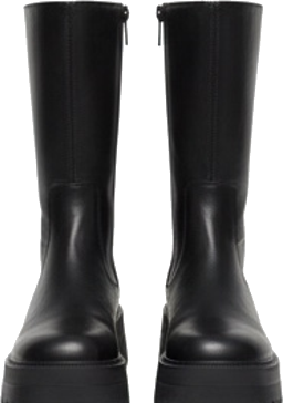 Black Knee High Platform Boots