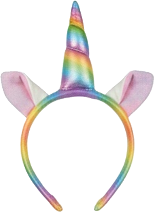 Rainbow Plush Unicorn Horn Headband