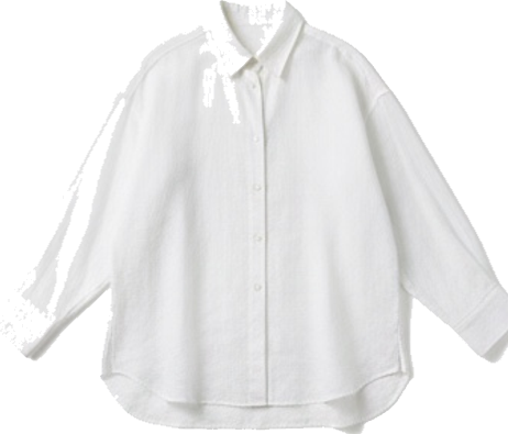 White Linen Button Down Shirt Oversized