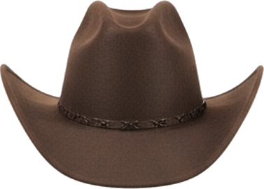 Brown Faux Suede Cowboy Hat