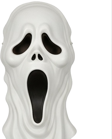 White Screaming Ghost Mask