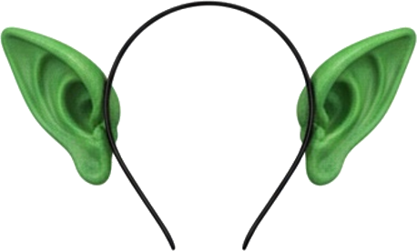 Large Green Alien Ears Headband
