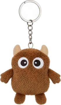 Small Brown Monster Plush Keychain