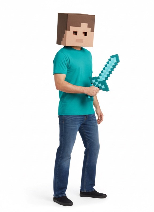 Minecraft Steve costume reference