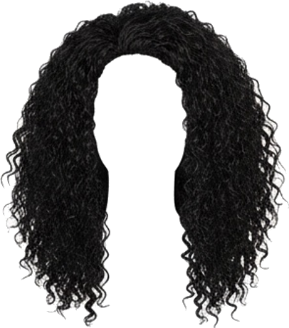 Long Curly Black Wig Voluminous