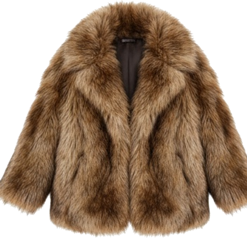 Oversized Faux Fur Coat Brown