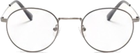 Round Rimless Glasses Clear Lens