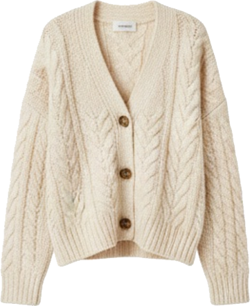 Cream Cable Knit Cardigan