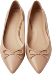 Nude Pointed Ballet Flats